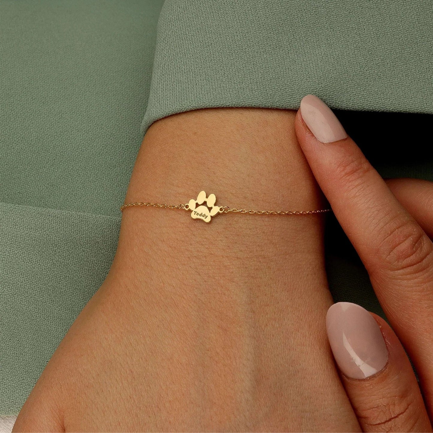 Pulseira Personalizada com Nome na Pata