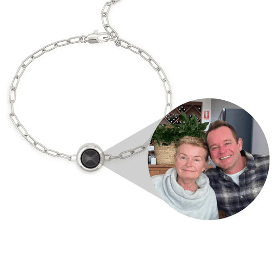 Pulseira Personalizada com Foto e Corrente de Elos Clip