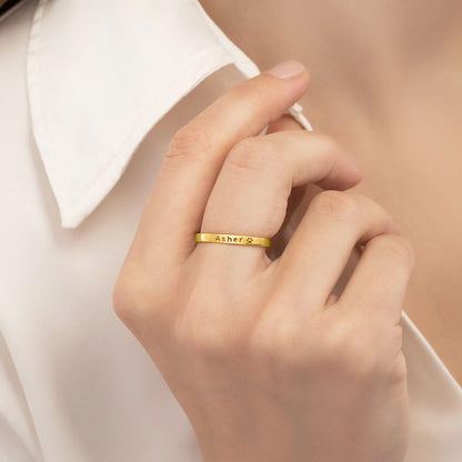 Anel com Nome de Animal de Estimação Personalizado