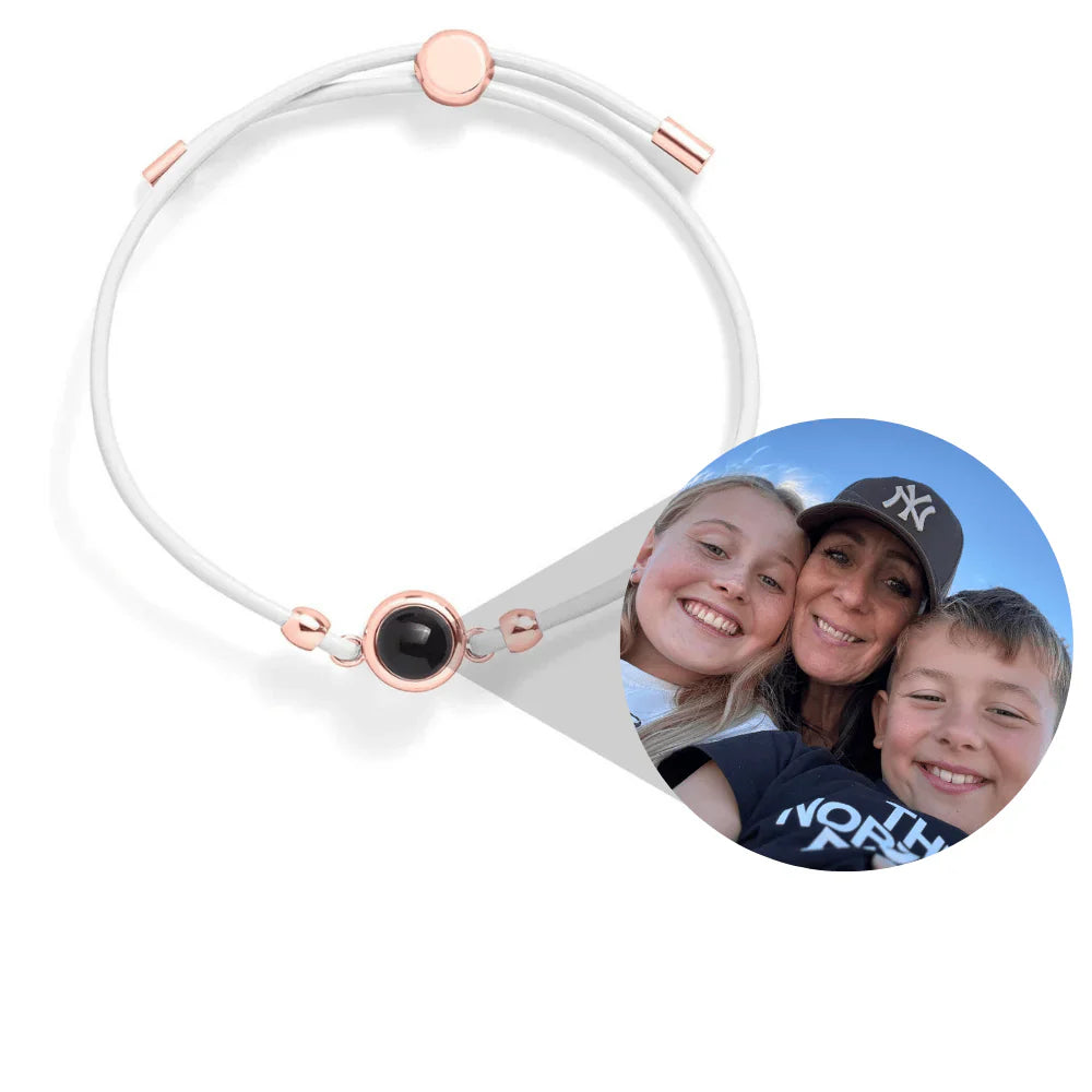 Pulseira em Couro com Foto Personalizada