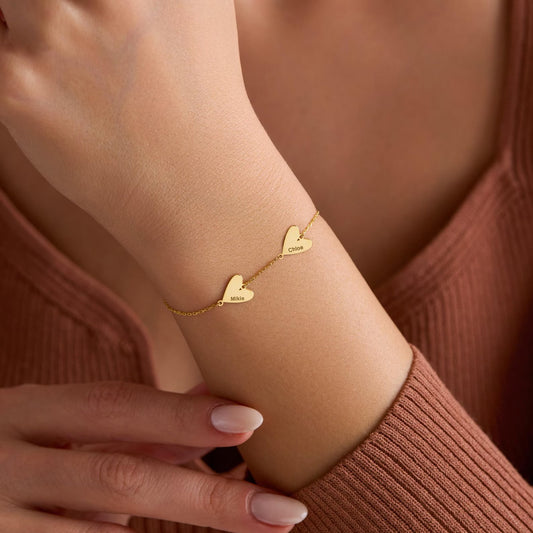 Pulseira de Coração com Gravação Personalizada