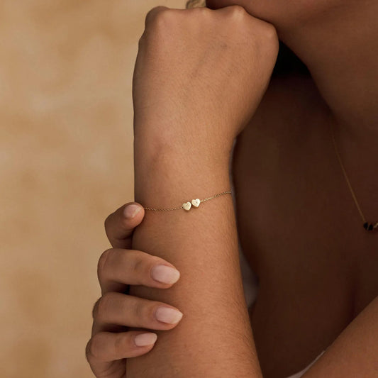 Pulseira em Coração com Inicial Personalizada