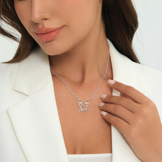 Colar com Nome de Gato Personalizado