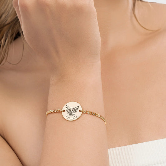 Pulseira com Rosto de Animal Personalizada