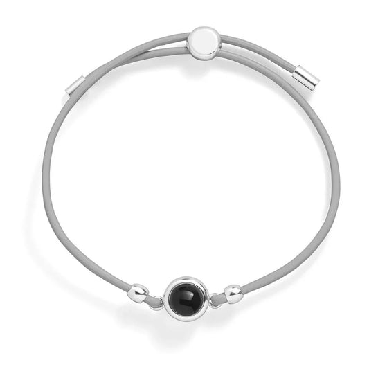 Pulseira em Pele com Foto Personalizada