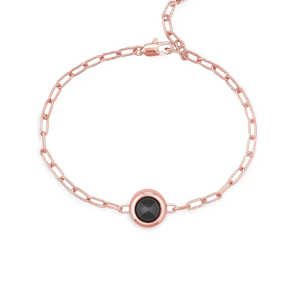 Pulseira Personalizada com Foto e Corrente de Elos Clip