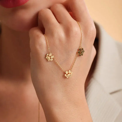 Colar com Nome em Patas Separadas Personalizado