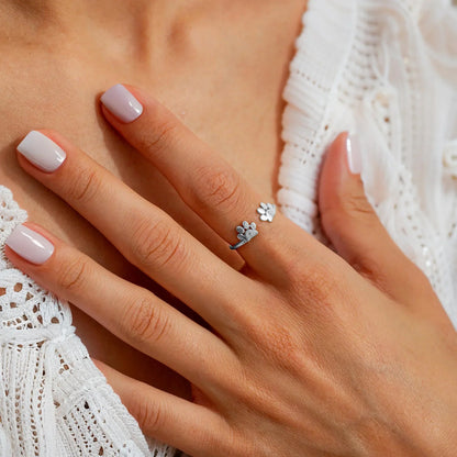 Anel com Inicial de Animal de Estimação Personalizado