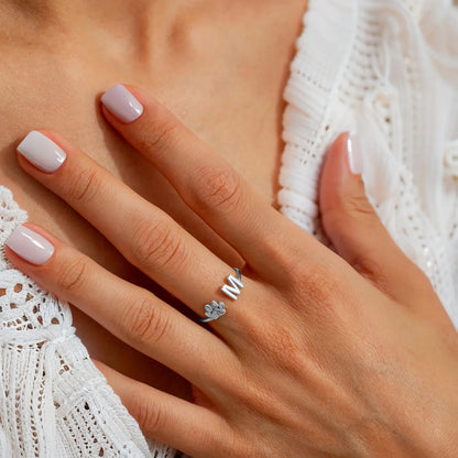 Anel com Inicial de Animal de Estimação Personalizado